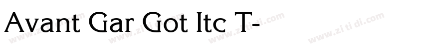 Avant Gar Got Itc T字体转换